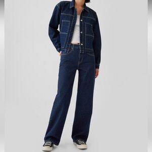 NWT GAP Mid Rise '90s Loose Jeans, size 27/4P Dark Rinse